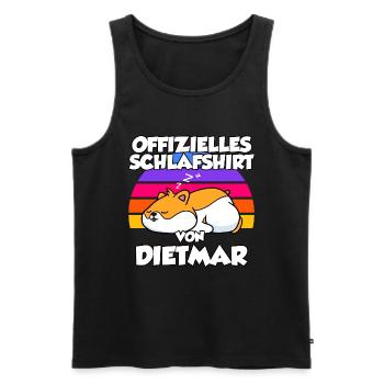Offizielles Schlafshirt Von Dietmar - Männer Premium Bio Tank Top - Schwarz - Vorne - AI Model Male 178 light (178cm)