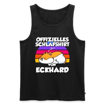 Offizielles Schlafshirt Von Eckhard - Männer Premium Bio Tank Top - Schwarz - Vorne - Michal (187cm)