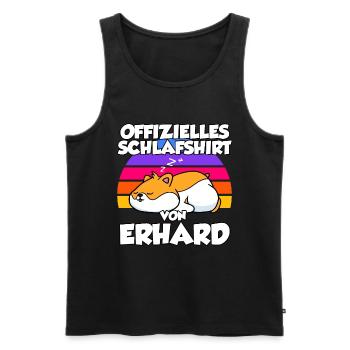 Offizielles Schlafshirt Von Erhard - Männer Premium Bio Tank Top - Schwarz - Vorne - Michal (187cm)