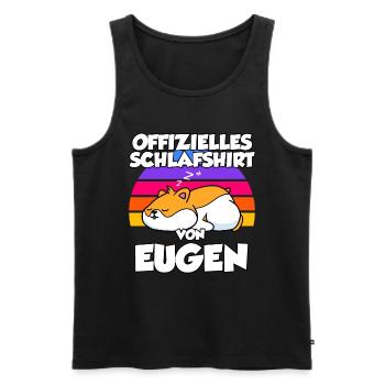 Offizielles Schlafshirt Von Eugen - Männer Premium Bio Tank Top - Schwarz - Vorne - AI Model Male 178 light (178cm)