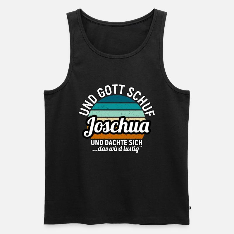 Joschua - Männer Premium Bio Tank Top - Schwarz
