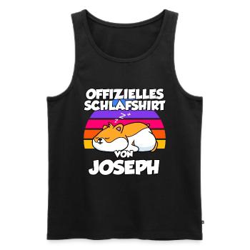 Offizielles Schlafshirt Von Joseph - Männer Premium Bio Tank Top - Schwarz - Vorne - Michal (187cm)
