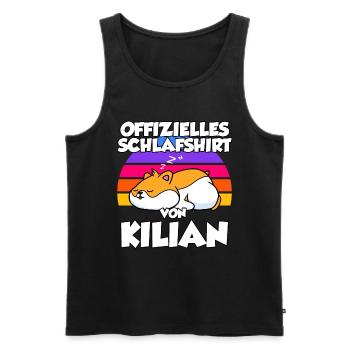 Offizielles Schlafshirt Von Kilian - Männer Premium Bio Tank Top - Schwarz - Vorne - Michal (187cm)