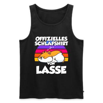 Offizielles Schlafshirt Von Lasse - Männer Premium Bio Tank Top - Schwarz - Vorne - Michal (187cm)