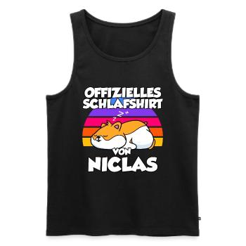 Offizielles Schlafshirt Von Niclas - Männer Premium Bio Tank Top - Schwarz - Vorne - Michal (187cm)