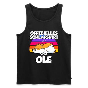 Offizielles Schlafshirt Von Ole - Männer Premium Bio Tank Top - Schwarz - Vorne - AI Model Male 178 light (178cm)