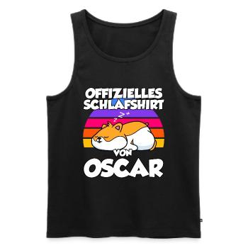 Offizielles Schlafshirt Von Oscar - Männer Premium Bio Tank Top - Schwarz - Vorne - Michal (187cm)