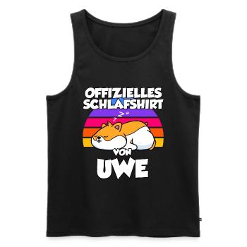Offizielles Schlafshirt Von Uwe - Männer Premium Bio Tank Top - Schwarz - Vorne - Michal (187cm)