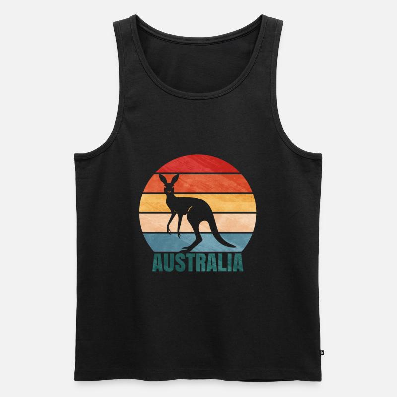 känguru - Männer Premium Bio Tank Top - Schwarz