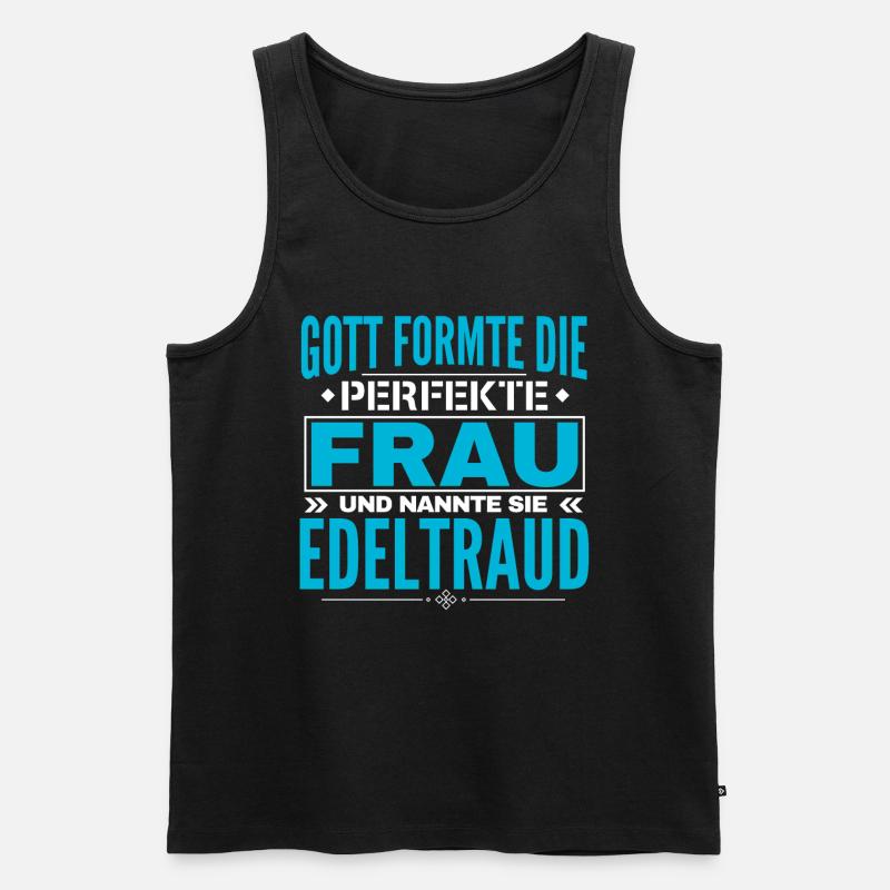 Edeltraud Name Design - Männer Premium Bio Tank Top - Schwarz
