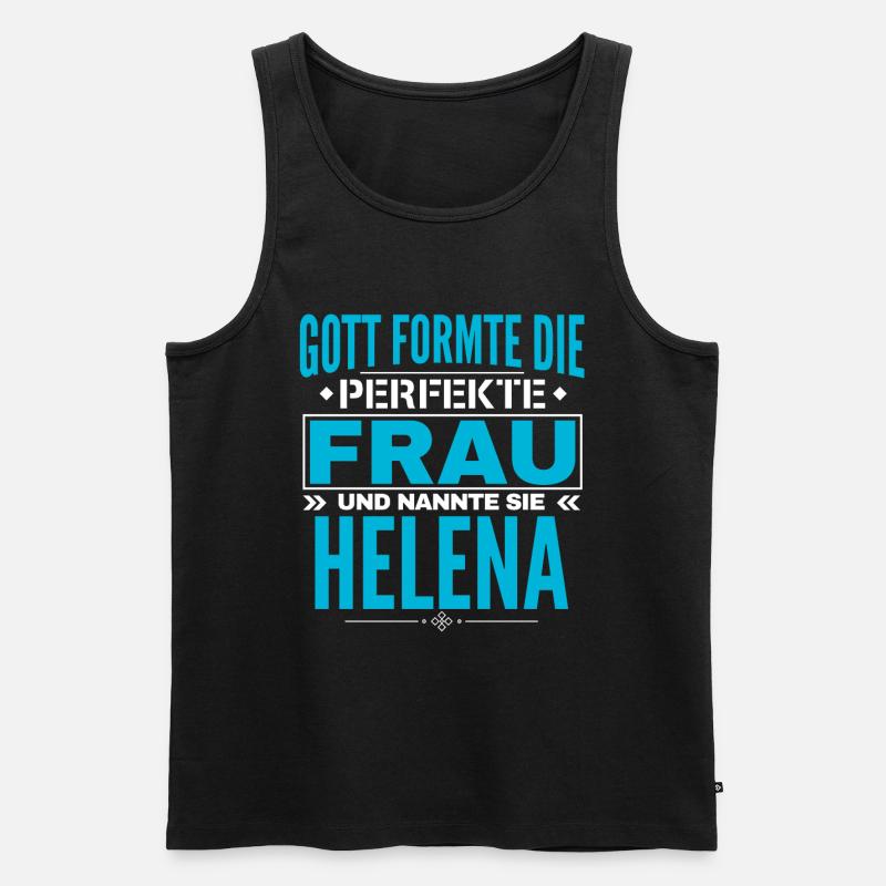 Helena Name Design - Männer Premium Bio Tank Top - Schwarz