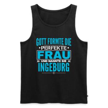 Ingeburg Name Design - Débardeur bio Premium Homme - noir - Devant - Michal (187cm)