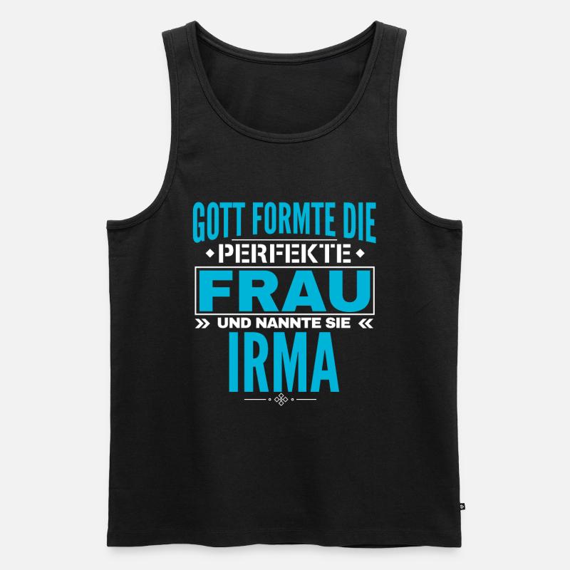 Irma Name Design - Männer Premium Bio Tank Top - Schwarz