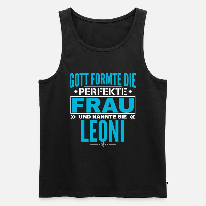 Leoni Name Design - Männer Premium Bio Tank Top - Schwarz