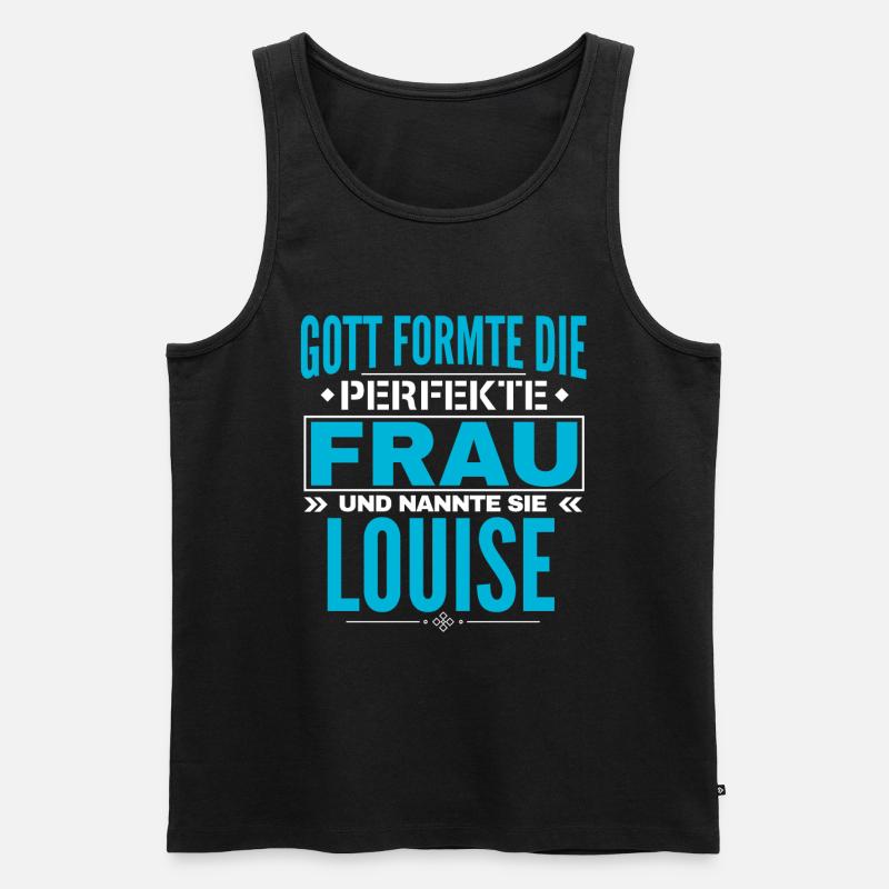 Louise Name Design - Männer Premium Bio Tank Top - Schwarz
