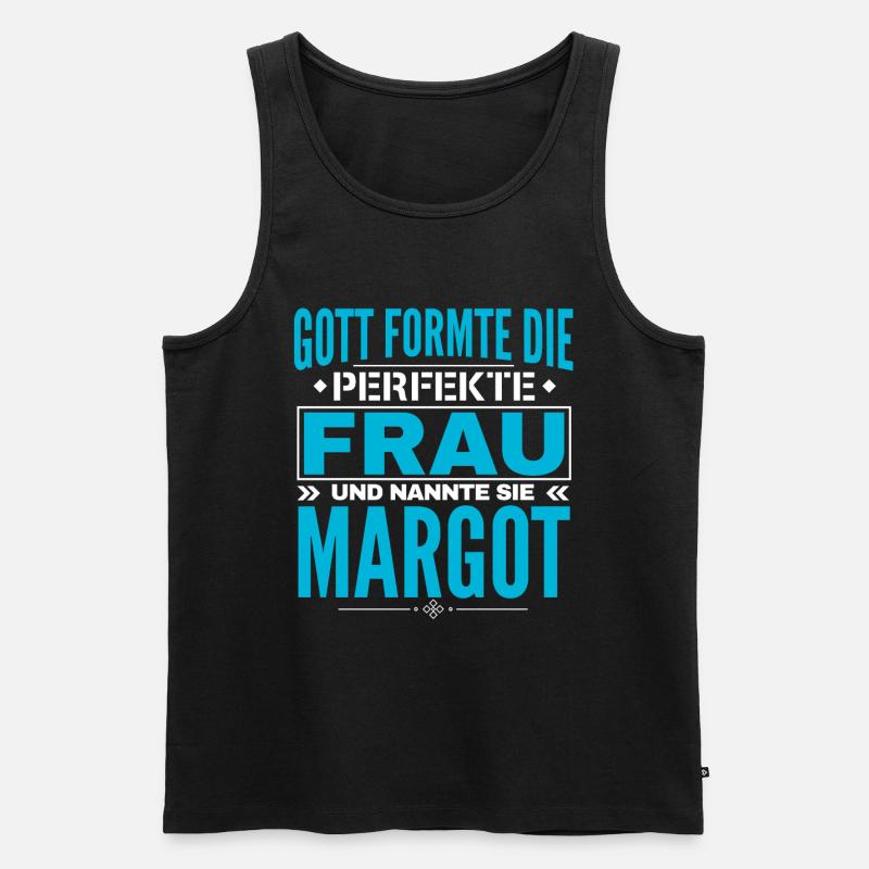 Margot Name Design - Männer Premium Bio Tank Top - Schwarz