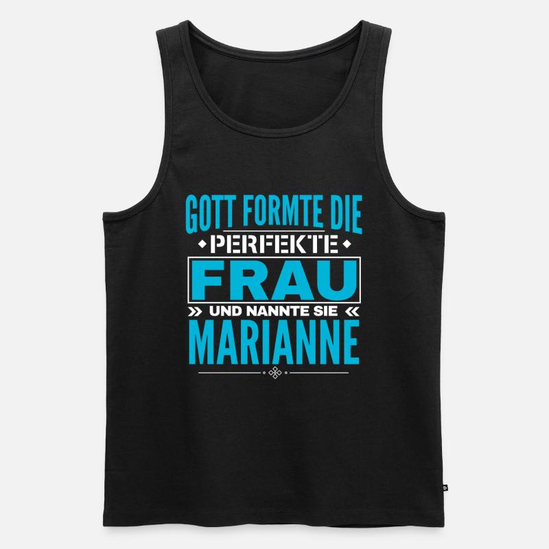 Marianne Name Design - Männer Premium Bio Tank Top - Schwarz