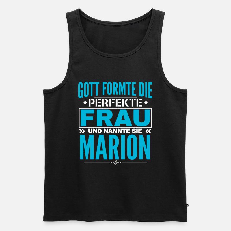 Marion Name Design - Männer Premium Bio Tank Top - Schwarz