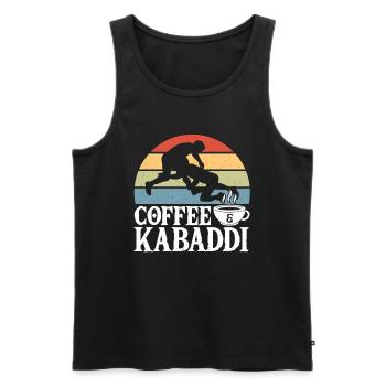 Gift for Kabaddi Lovers - Men's Premium Organic Tank Top - black - Front - AI Model Male 178 light (178cm)