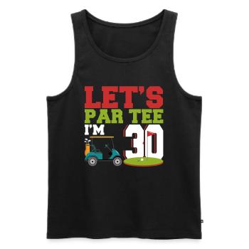 Geschenk für Minigolfspieler - Männer Premium Bio Tank Top - Schwarz - Vorne - Michal (187cm)