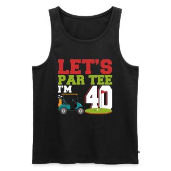 Geschenk für Minigolfspieler - Männer Premium Bio Tank Top - Schwarz - Vorne - Michal (187cm)