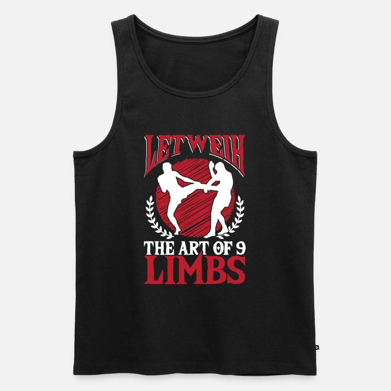 Lethwei burmesisches Geschenk - Männer Premium Bio Tank Top - Schwarz