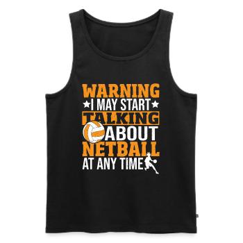 Love Netball Netball Player Gift - Men's Premium Organic Tank Top - black - Front - AI Model Male 178 light (178cm)