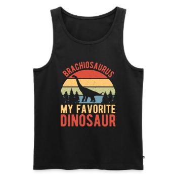 Brachiosaurus Dinosaur Gift - Men's Premium Organic Tank Top - black - Front - AI Model Male 178 light (178cm)