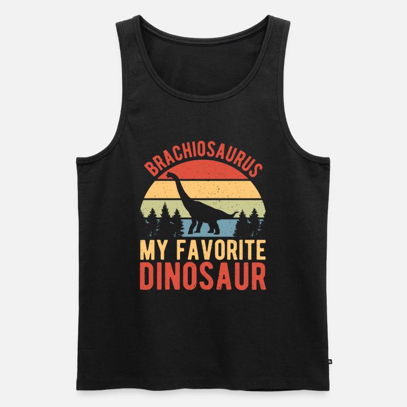 Brachiosaurus Dinosaurier Geschenk - Männer Premium Bio Tank Top - Schwarz