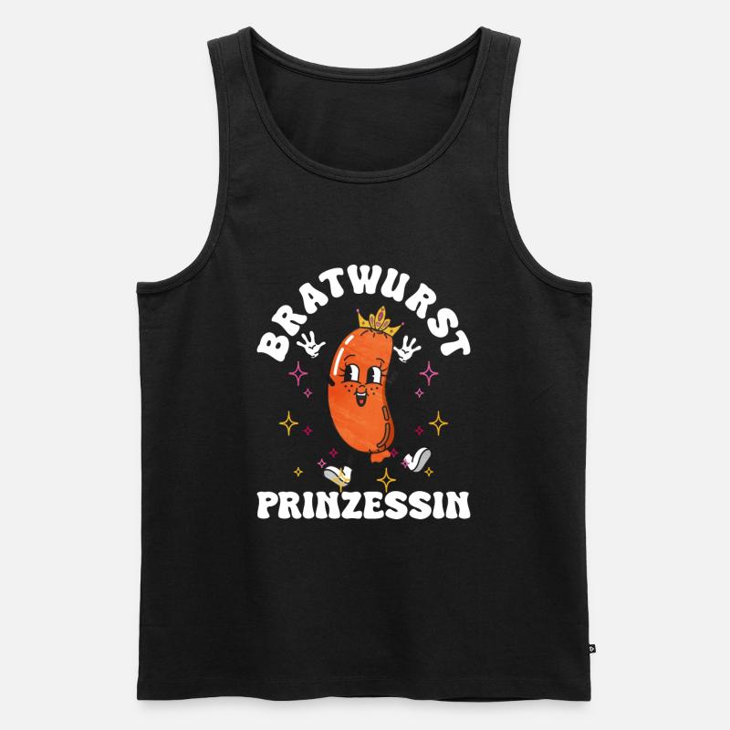 Bratwurst als Geschenk - Männer Premium Bio Tank Top - Schwarz