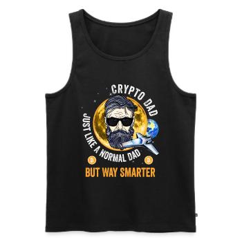 Crypto Dad like a normal Dad - Men's Premium Organic Tank Top - black - Front - Michal (187cm)