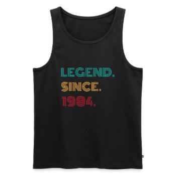 Legende seit 1984 Vinatge 1984 Geburtstagsgeschenk - Männer Premium Bio Tank Top - Schwarz - Vorne - AI Model Male 178 light (178cm)