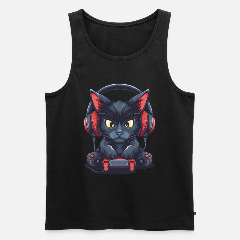 Black Video Game - Men's Premium Organic Tank Top - black