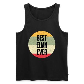 Le meilleur Elian de tous les temps - Débardeur bio Premium Homme - noir - Devant - Michal (187cm)