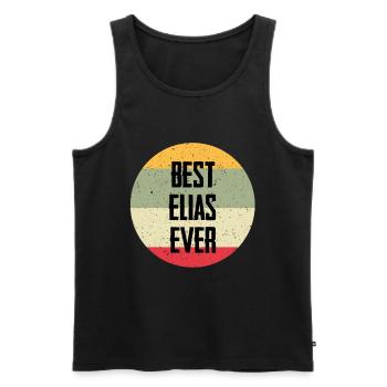 Best Elias Ever - Men's Premium Organic Tank Top - black - Front - AI Model Male 178 light (178cm)