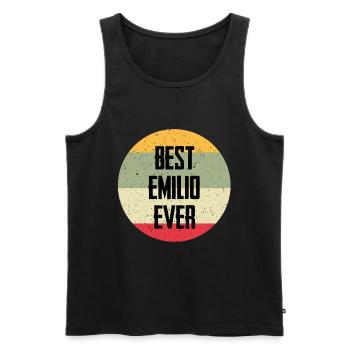 Best Emilio Ever - Männer Premium Bio Tank Top - Schwarz - Vorne - AI Model Male 178 light (178cm)