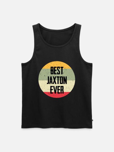 Best Jaxton Ever - Männer Premium Bio Tank Top - Schwarz