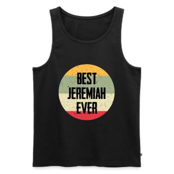 Le meilleur Jérémie de tous les temps - Débardeur bio Premium Homme - noir - Devant - Michal (187cm)