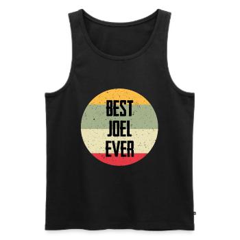 Le meilleur Joel de tous les temps - Débardeur bio Premium Homme - noir - Devant - AI Model Male 178 light (178cm)