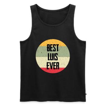Best Luis Ever - Männer Premium Bio Tank Top - Schwarz - Vorne - AI Model Male 178 light (178cm)