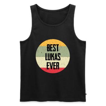 Best Luke Ever - Men's Premium Organic Tank Top - black - Front - Michal (187cm)