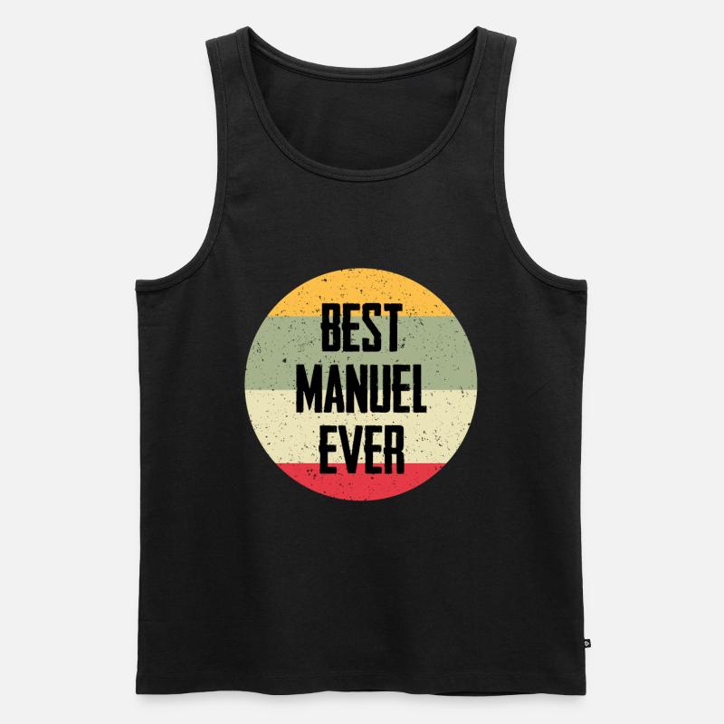 Best Manuel Ever - Männer Premium Bio Tank Top - Schwarz