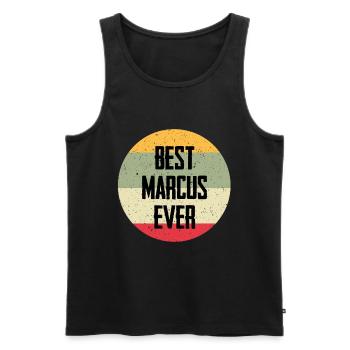 Best Marcus Ever - Männer Premium Bio Tank Top - Schwarz - Vorne - AI Model Male 178 light (178cm)