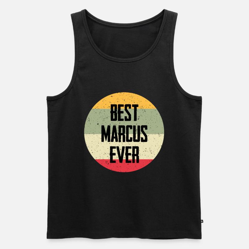 Best Marcus Ever - Männer Premium Bio Tank Top - Schwarz