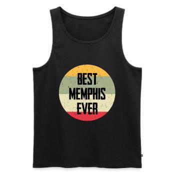 Best Memphis Ever - Männer Premium Bio Tank Top - Schwarz - Vorne - Michal (187cm)