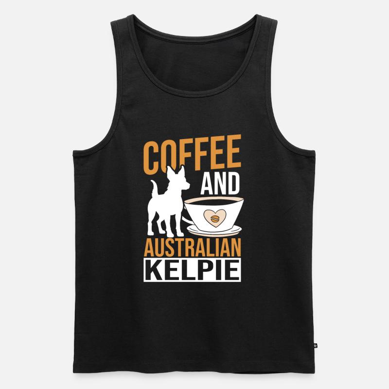 Kelpie-Hund-Geschenk - Männer Premium Bio Tank Top - Schwarz