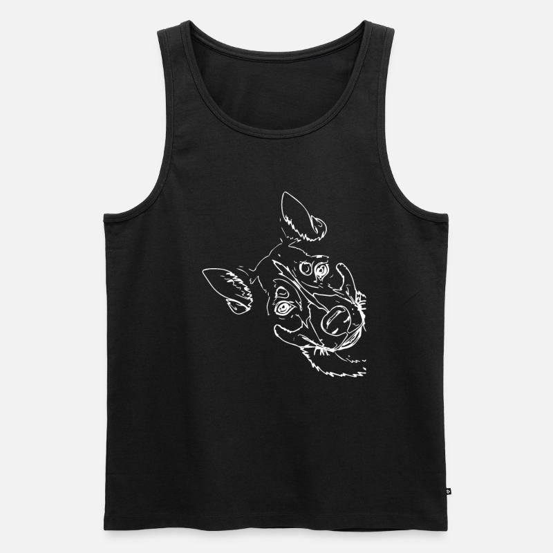 Kelpie-Hund-Geschenk - Männer Premium Bio Tank Top - Schwarz
