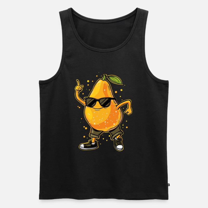 Mango-Dabbing - Männer Premium Bio Tank Top - Schwarz