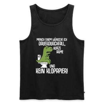 To some I wish permanent diarrhea t rex - Men's Premium Organic Tank Top - black - Front - AI Model Male 178 light (178cm)