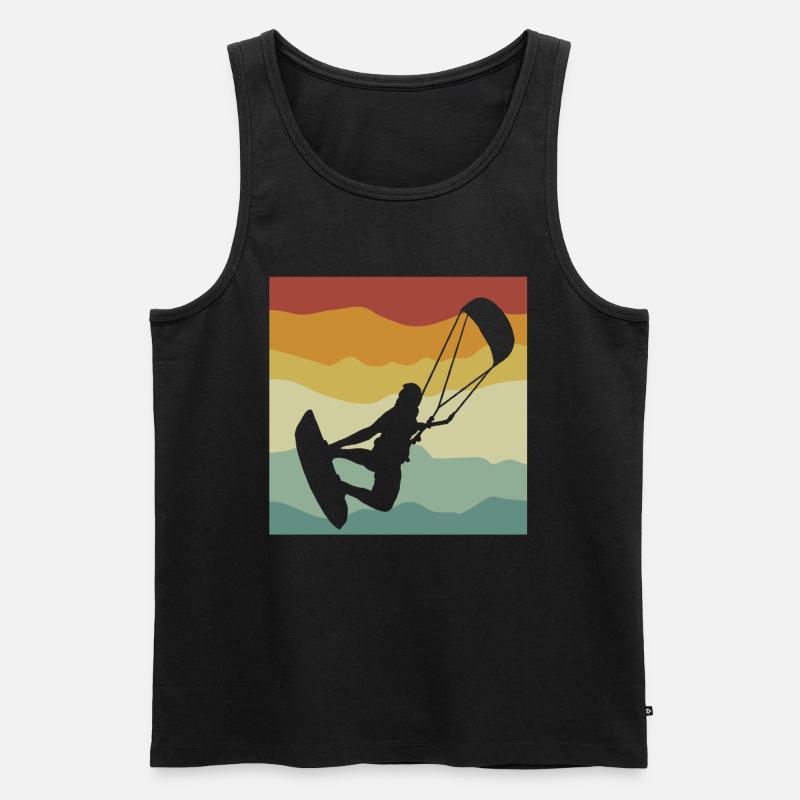 Kitesurfing - Männer Premium Bio Tank Top - Schwarz